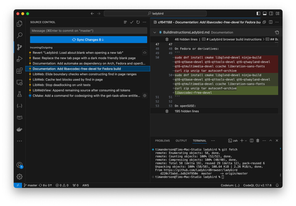 Visual Studio Code update previews source change visualization, initial ...