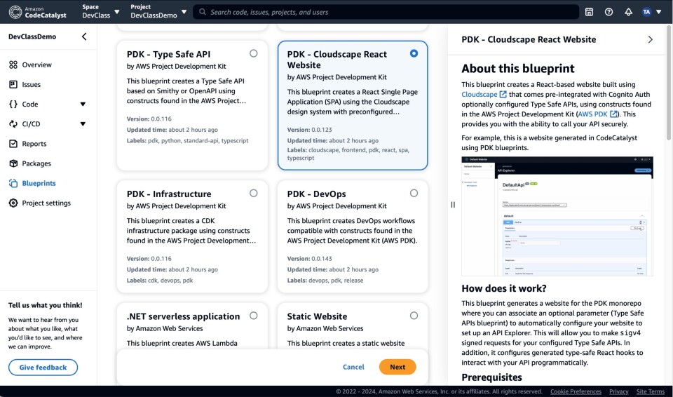Aws Code Block AWS combines 'building block' blueprints with CodeCatalyst for rapid ...